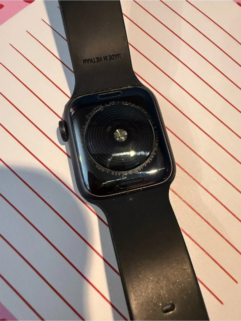 Apple Watch Series 4 GPS Smartwatch Black Strap 44mm Touchscreen Aluminum Case